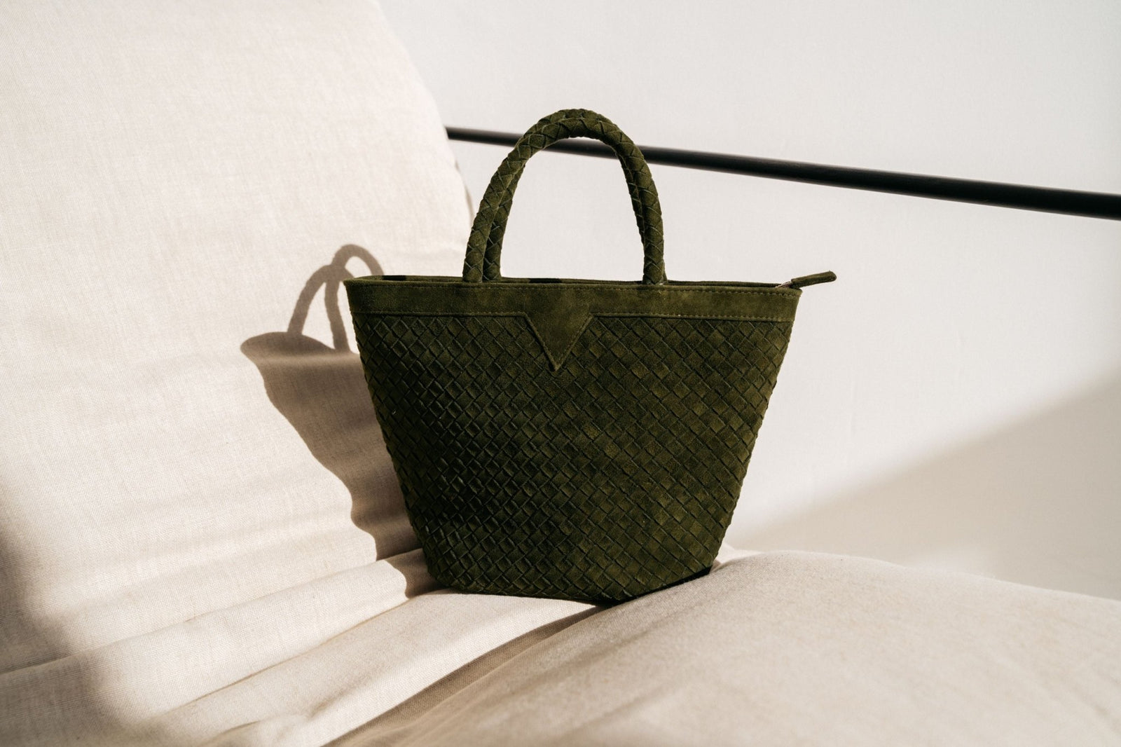 Olive suede bag on sale